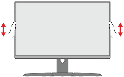 Adjust the height of the monitor