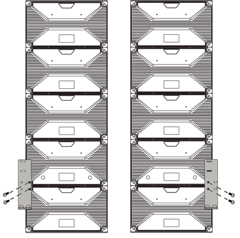 Installing the Upper SCB Mount Brackets to the Cabinet "B" and Cabinet "D"