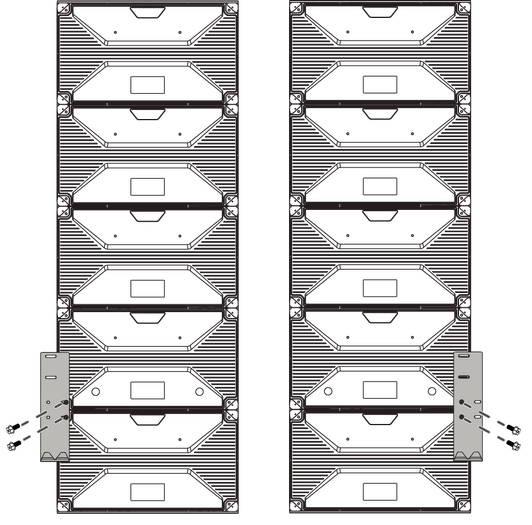 Installing the Upper SCB Mount Brackets to the Cabinet "B" and Cabinet "D"