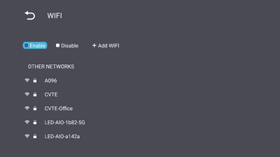 Wi-Fi Settings