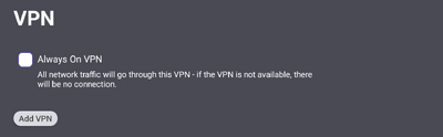 VPN settings