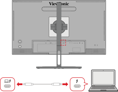 Connect VP2776T-4K to your pc via the thunderbolt port