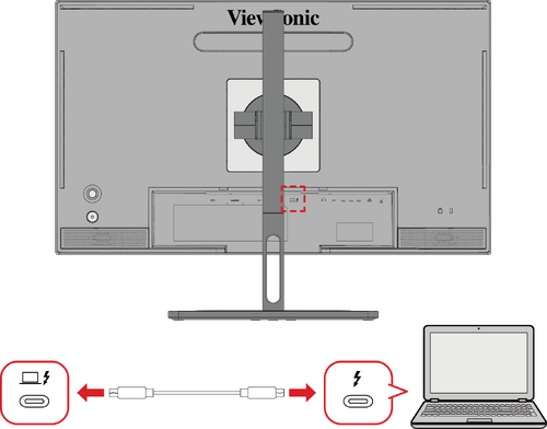 Connect VP2776T-4K to your pc via the thunderbolt port