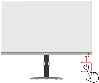 Turn the monitor on or off