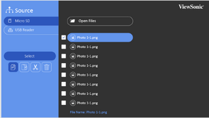 Select multiple files