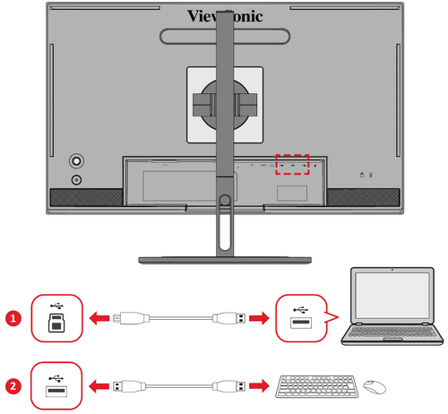 Using the USB downstream ports