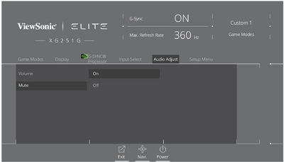 Adjust/Select the option