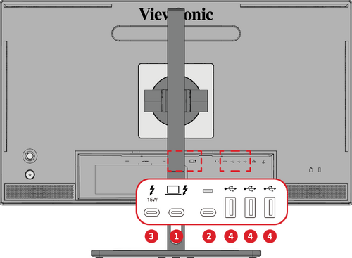 Connect VP2776T-4K to your pc via the upstream/downstream USB ports