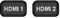 HDMI 1/2 Button