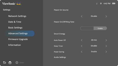 M1X's Advanced Settings UI