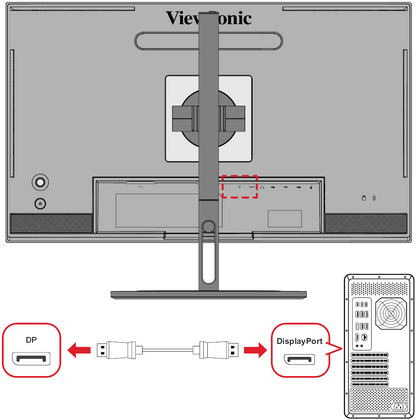Connecting through DisplayPort