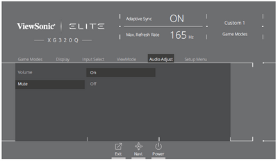 Adjust/Select the option