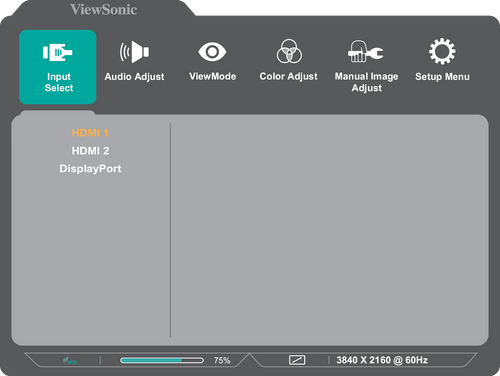 Input Select menu