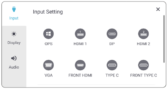 Input Settings