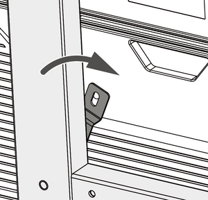 Cabinet Brackets swinging inward