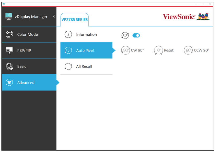 vDisplayManager - ViewSonic Monitor Software