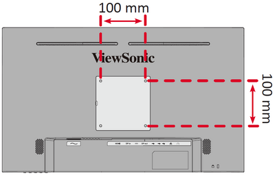 VESA mounting hole location