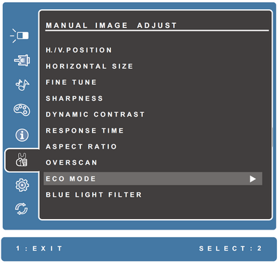 Select a Main Menu