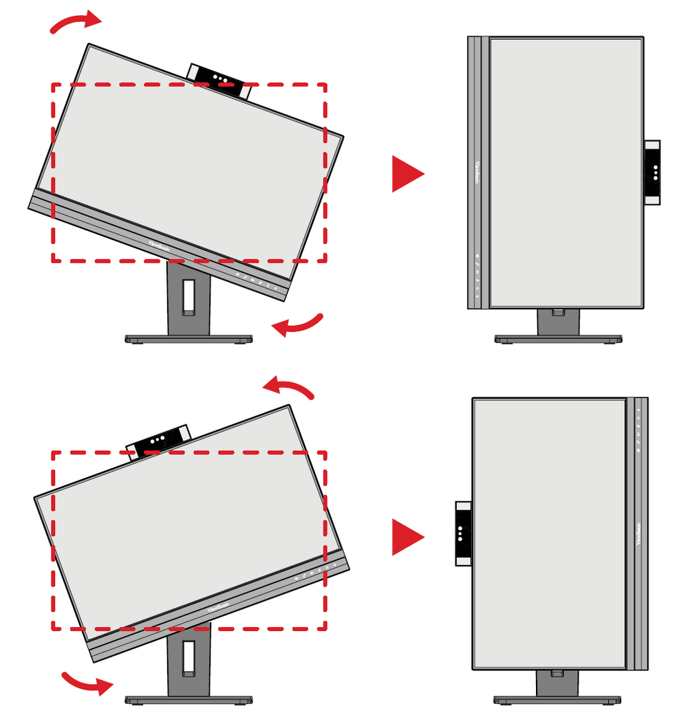 VG2757V-2K Adjusting the Viewing Angle - ViewSonic Monitor