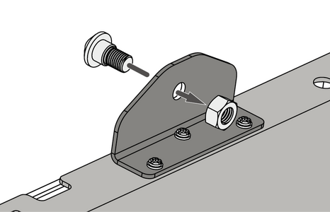 Installing the nut to the Mount Brackets