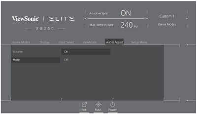 Adjust/Select the option