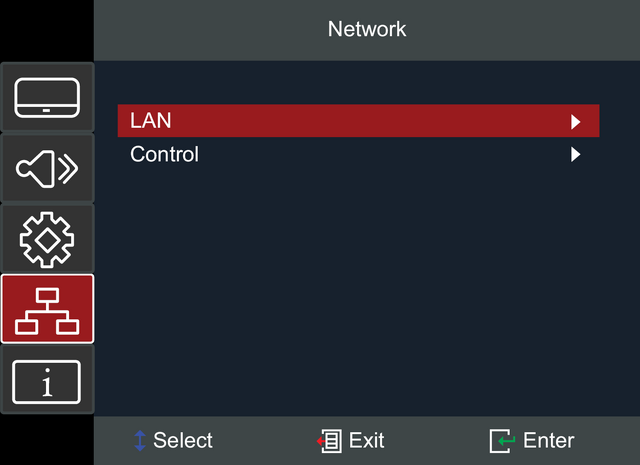 File:LS901HD OSD Network Menu.png - ViewSonic Documentation