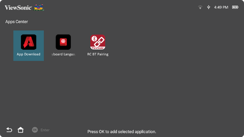 Adding the desired App