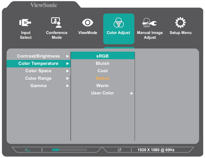On-Screen Display (OSD) Menu