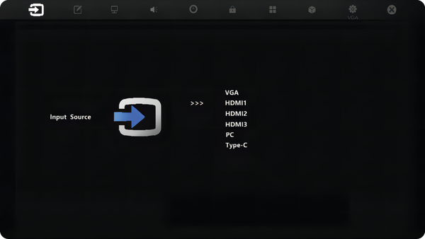 IFPG1's Input Source OSD Menu Items
