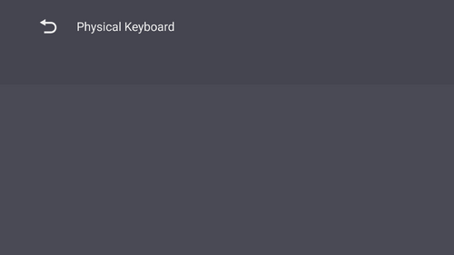 Physical Keyboard Settings