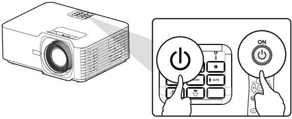 Turning the Projector On