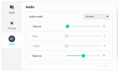Audio Menu