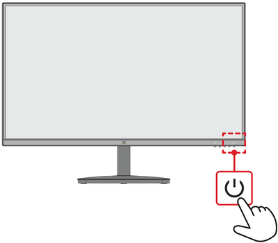Turn the monitor on or off
