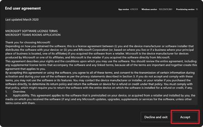 User agreement
