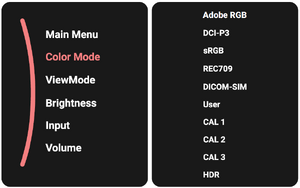 There are ten preset color settings to choose from.